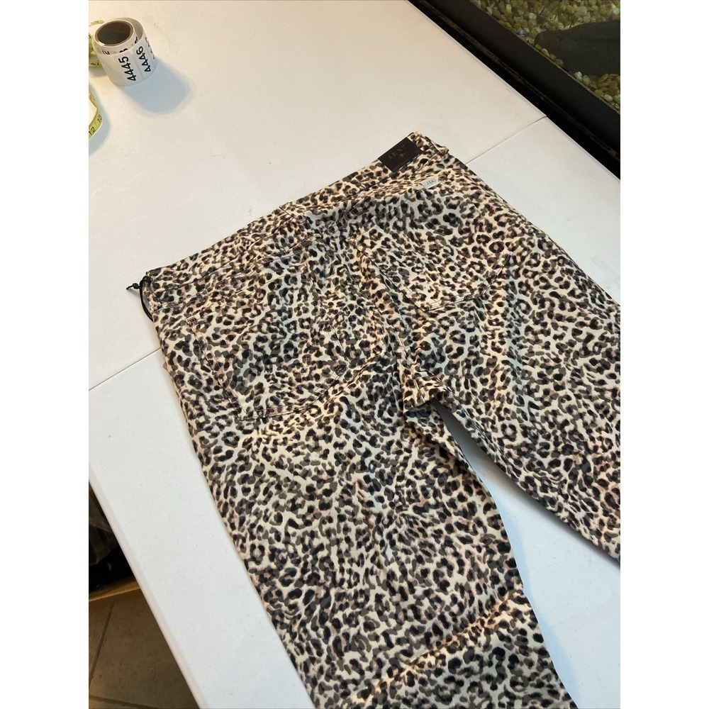 7 for all mankind women's jeans Size 12 Jen 7 Leopard Ankle Skinny - Picture 6 of 7